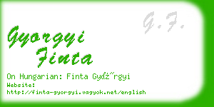 gyorgyi finta business card